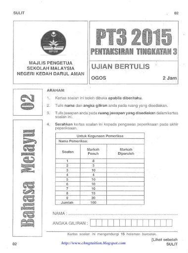 Pt3 Kedah Bahasa Melayu Pdf