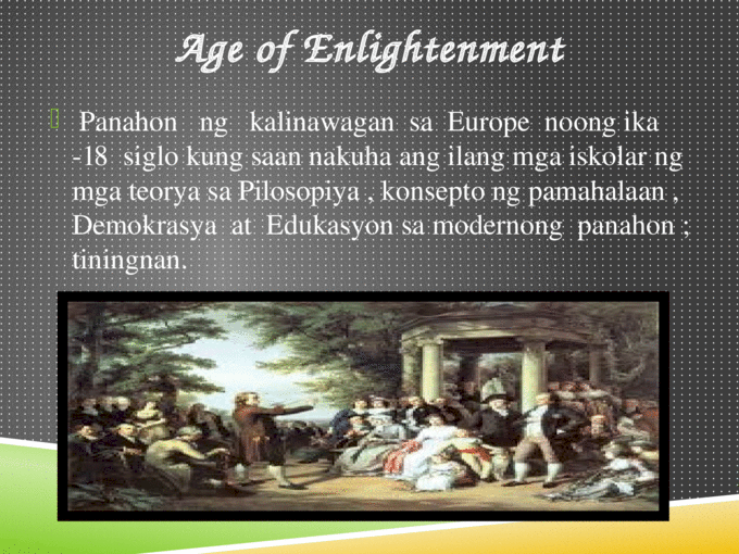 Ang Rebolusyong Siyentipiko at ang Panahon ng Enlightenment